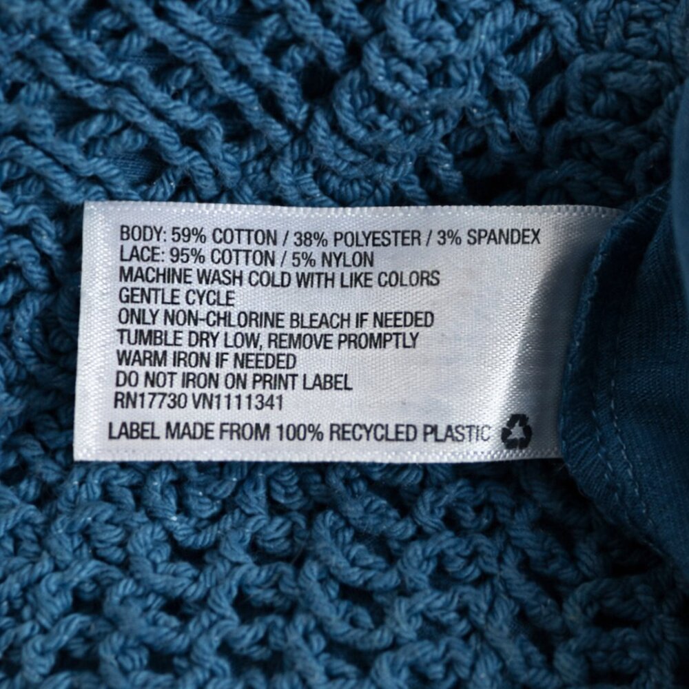 Mossimo Supply Co Blue Sleeveless Fit & Flare Dress XS Crochet Bodice - Picture 5 of 5